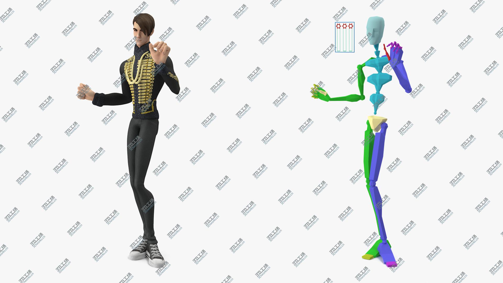 images/goods_img/202104093/Cartoon Man in Cavalry Jacket Rigged 3D model/2.jpg